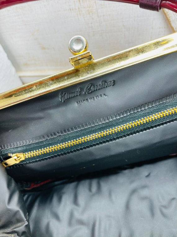 Vintage Small Handbag, Vintage Black Clutch Purse… - image 7