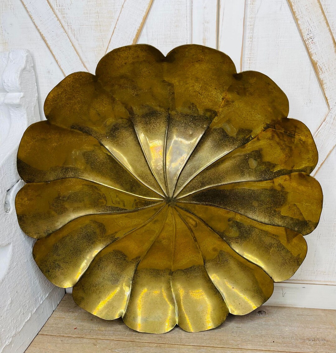 Vintage Solid Brass Wall Display, Vintage Unique Solid Brass Wall Decor