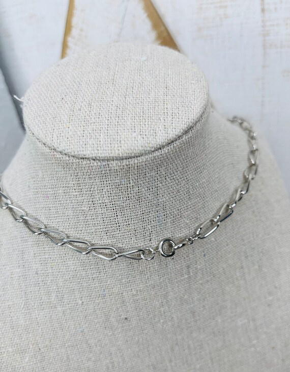 Vintage Silver Tone Cross Necklace, Antique Cross… - image 6