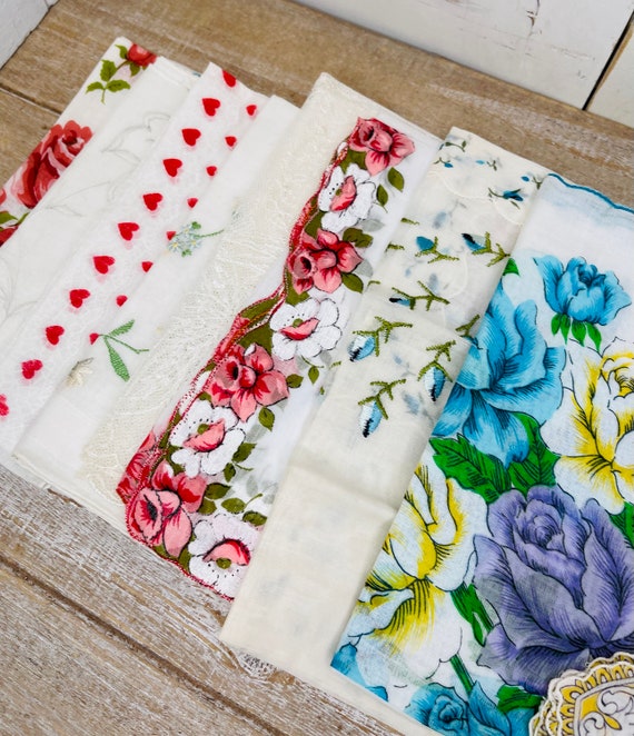 Vintage Handkerchief, Antique Handkerchief, Many - image 6