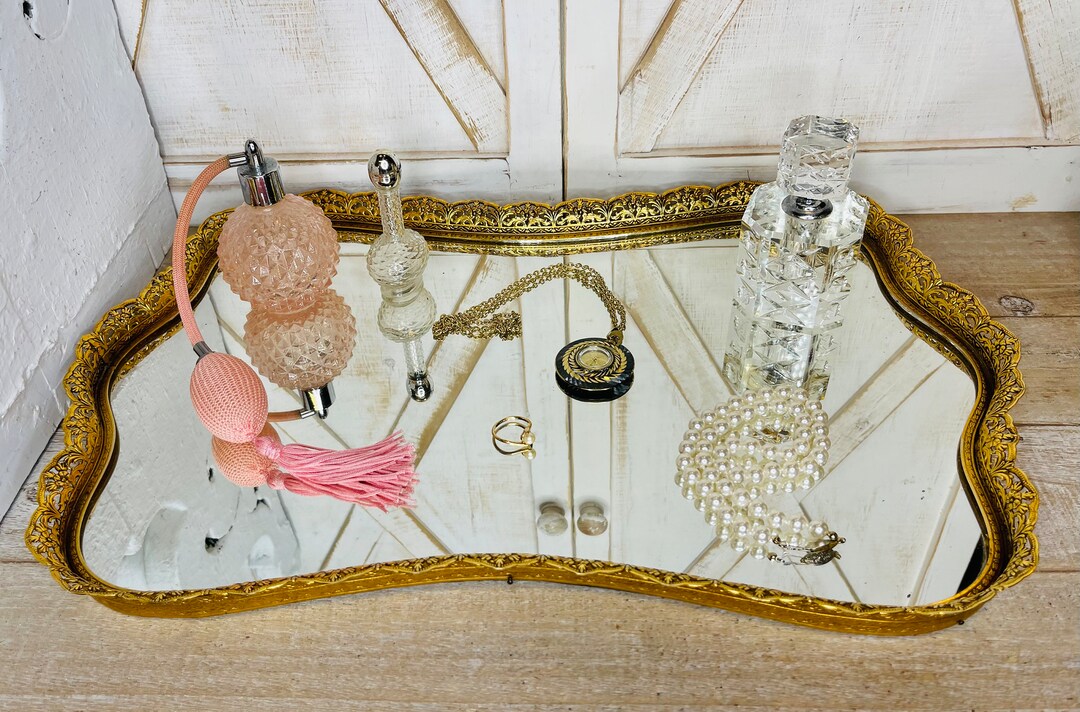 Vintage Vanity Tray, Vintage Beauty Tray, Vintage Vanity, Antique Vanity Tray, Antique Vanity ...