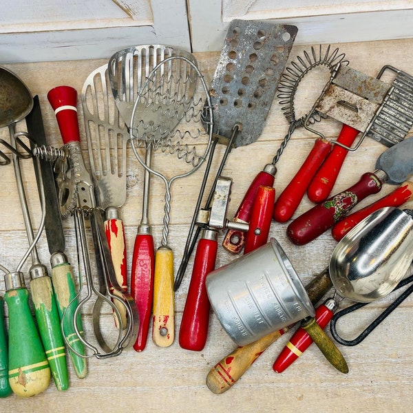 Vintage Potato Masher, Sold Separately, Primitive Cooking Utensils, Vintage Spatula, Vintage Cooking Gadgets