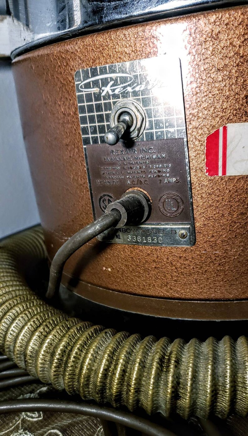 Vintage Rexair Vacuum Cleaner No 3361830 Antique Rexair Etsy