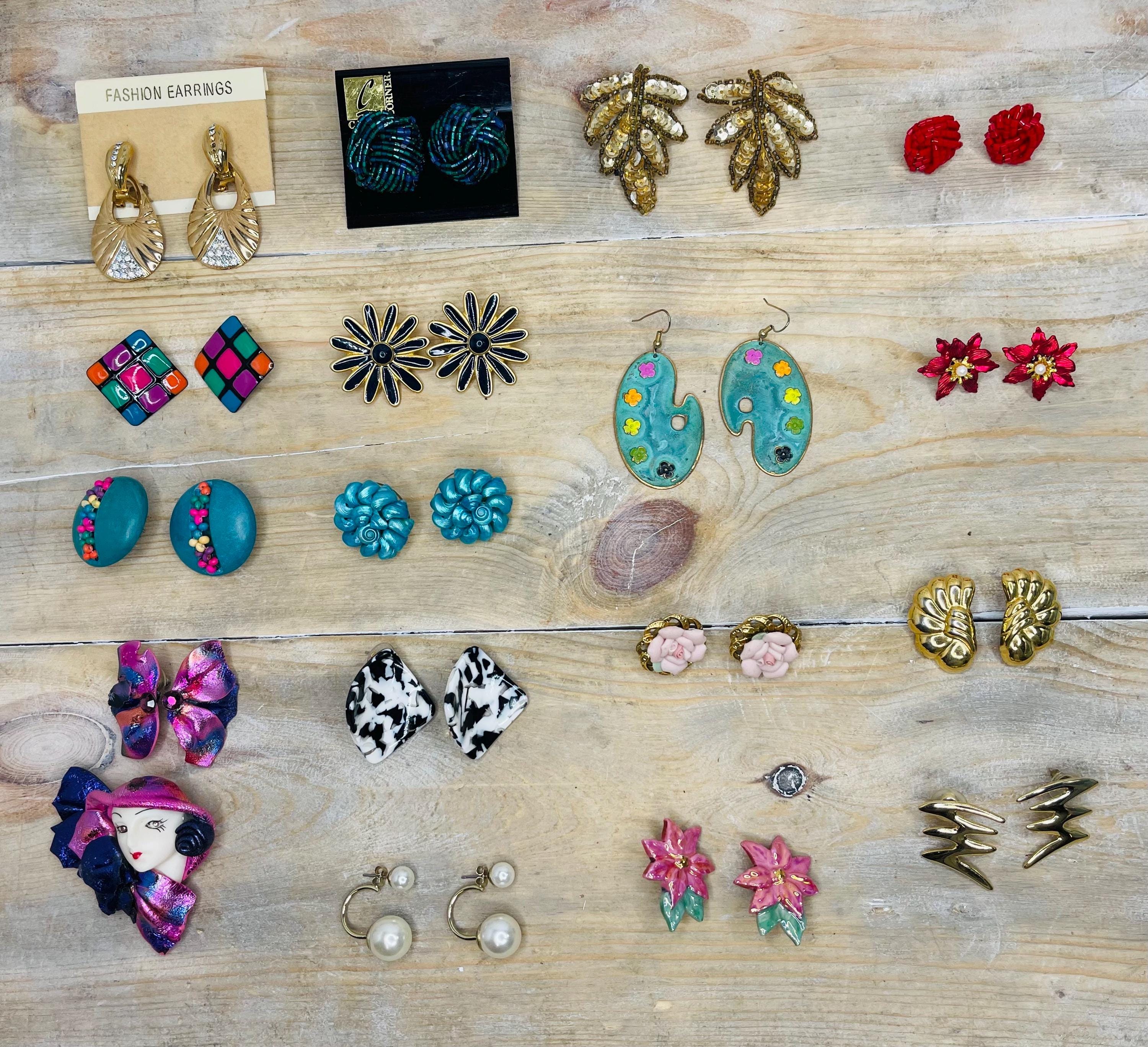 1980s Fashion Trends 80s Fashion Earrings 80s Costume Jewelry