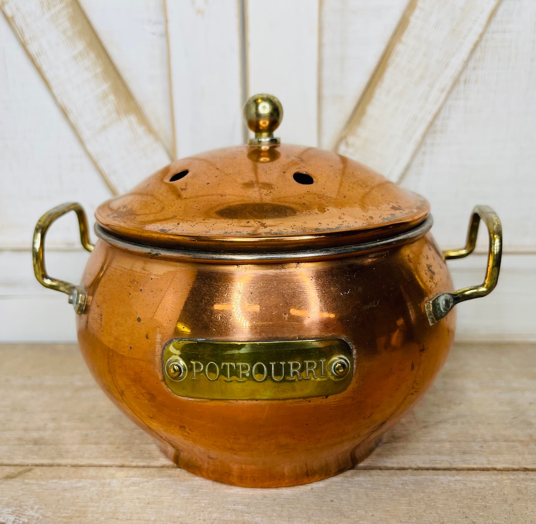 Vintage Copper Potpourri Container Vintage Potpourri Holder Etsy