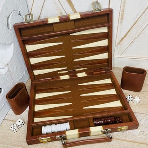 Vintage Backgammon Set, Retro Game, Vintage Backgammon Set in Carrying Case, Complete Set