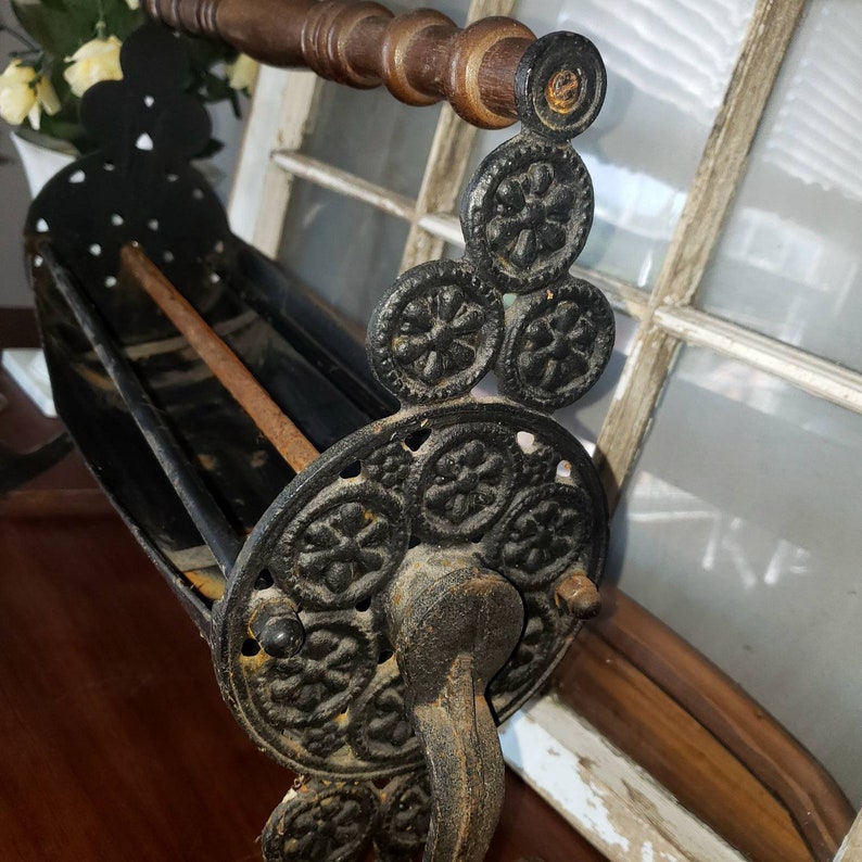 Vintage Fireplace Decor Vintage Fireside Paper Log Roller Rustic Farmhouse Cast Iron Fireplace Log Roller Newspaper Log Roller