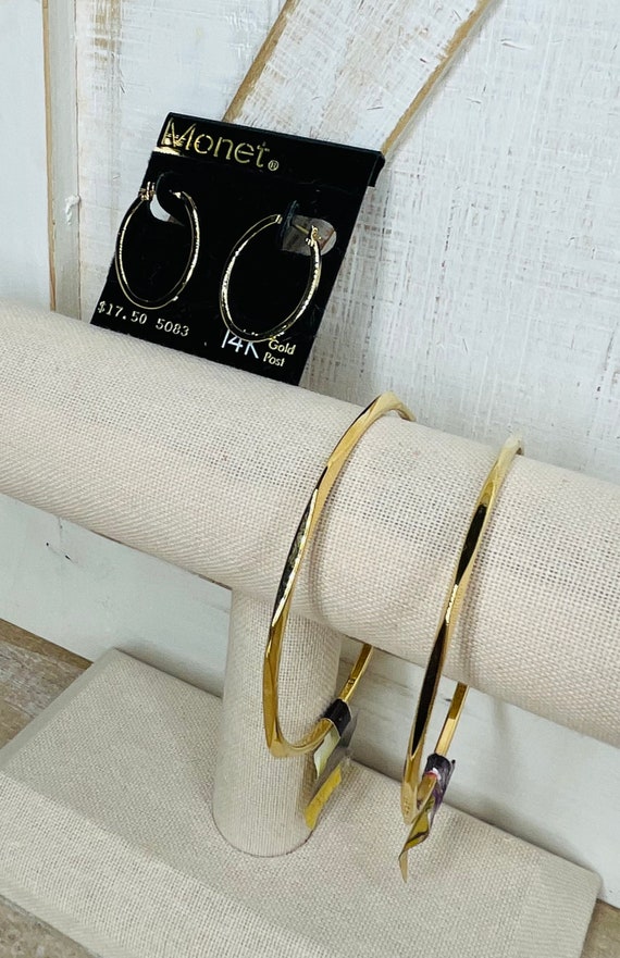 Vintage Monet Brand 14 K Gold Earrings and Bracele