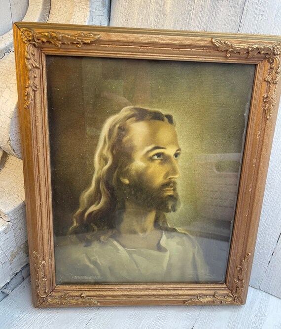 Vintage Jesus Portrait 1941 Vintage Kriebel & Bates Vintage - Etsy