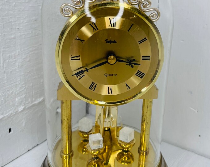 Vintage Perfeda Quartz Anniversary Clock, Round Base, Vintage Anniversary Clock, 1980s, Works