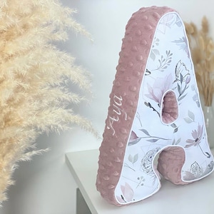 Cojín personalizado iniciales nombre bebé niño nacimiento idea de regalo A