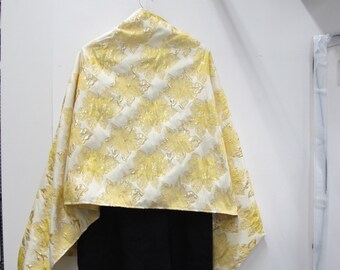 Gold and yellow cream brocade wrap scarf pashmina wedding party prom mother of the bride special occasions shawl shrug one size