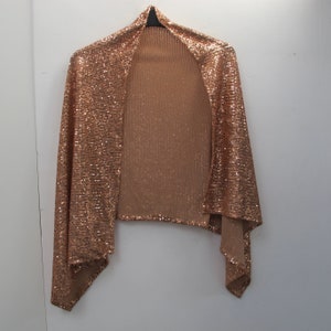 Rose gold shrug cardigan store