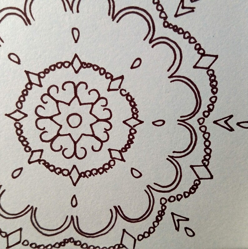 Birthday Cards Card Set Hand-drawn Mandala Greeting Card Set