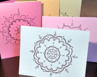 Hand-drawn Mandala Greeting Card Set | Birthday Cards | Card Set