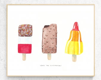 Ice Lolly Wall Art Etsy Ice Lolly Wall Art Etsy