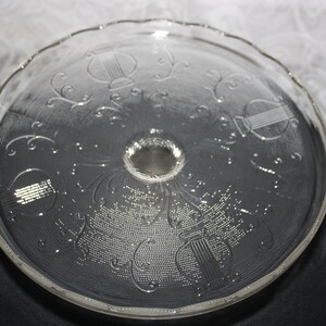 Cake Pedestal Jeannette Glass Company Harp Pattern