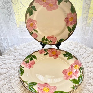 Vintage Franciscan Desert Rose Set of Two Luncheon Plates