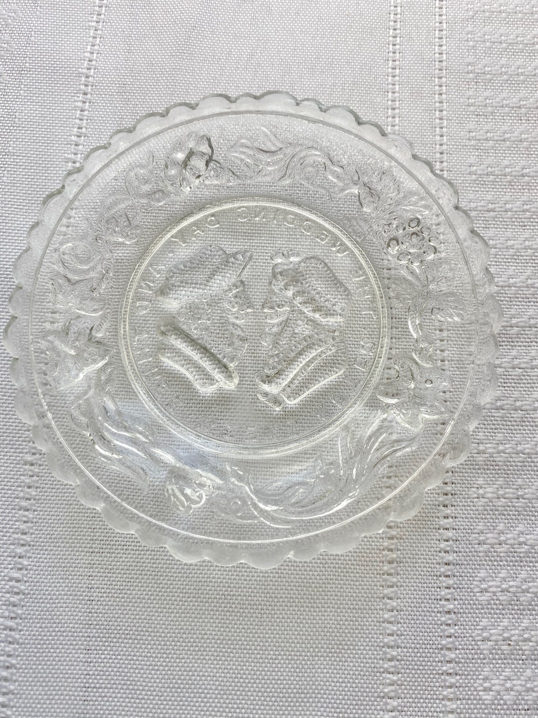 Vintage Westmoreland Crystal Cup Plate Set three Weeks Etsy