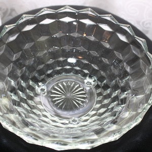 Vintage Fostoria America Pattern Three Footed Bowl