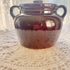 pot de haricots en poterie vintage fabriqué aux États-Unis