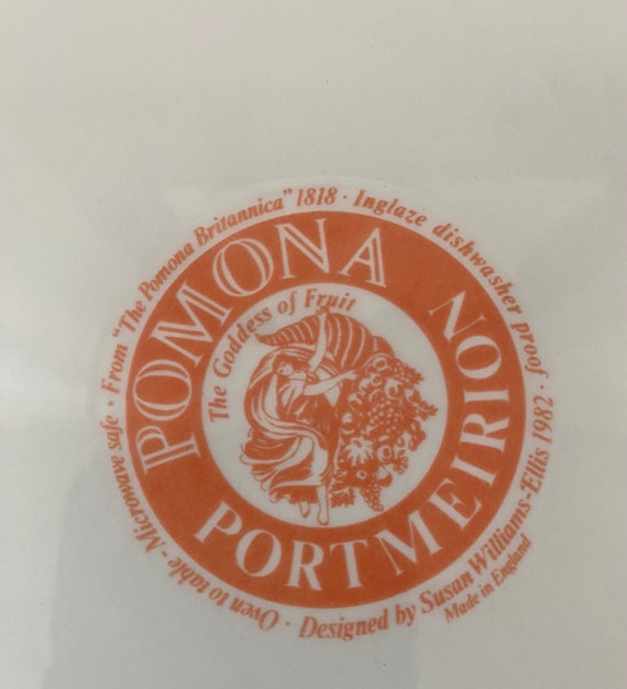 Retired Pomona Port Meirion “the Goddess of Fruit” Dinner Plate