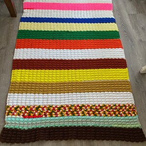 VTG Funky Leftover Yarn Afghan