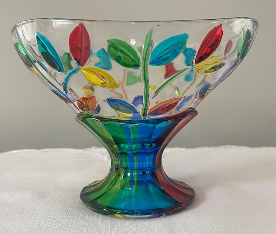 ベネチアン ムラーノガラス ヴィンテージ ヴィンテージイタリア製 ベネチアンガラスムラーノガラスキャンディ皿