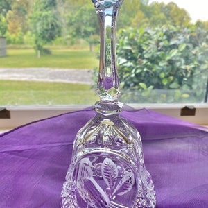 Vintage Hofbauer Byrdes Collection Crystal 8&quot; Bell