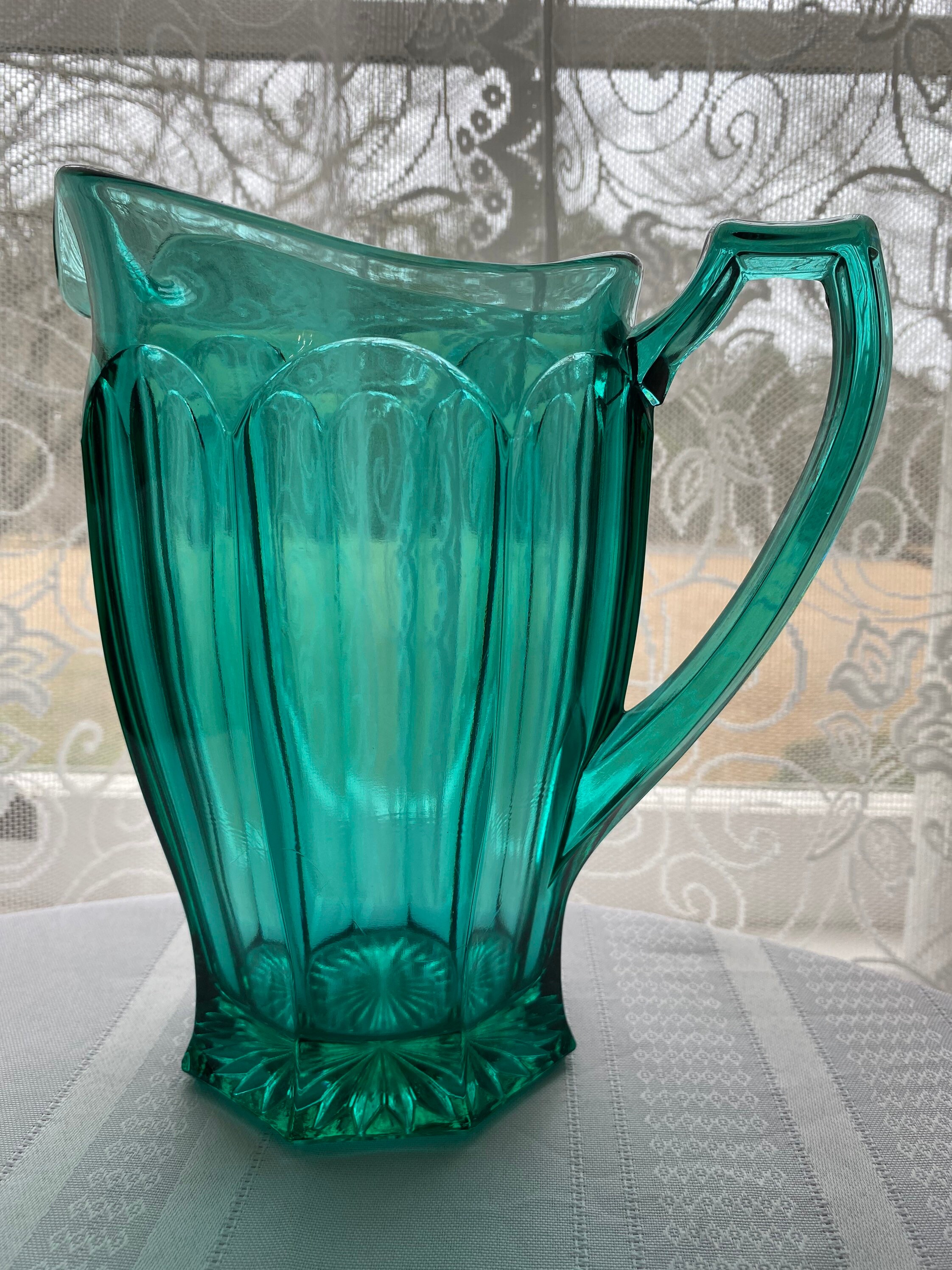 Vintage Westmoreland Colonial Pattern Laurel Green Glass Etsy