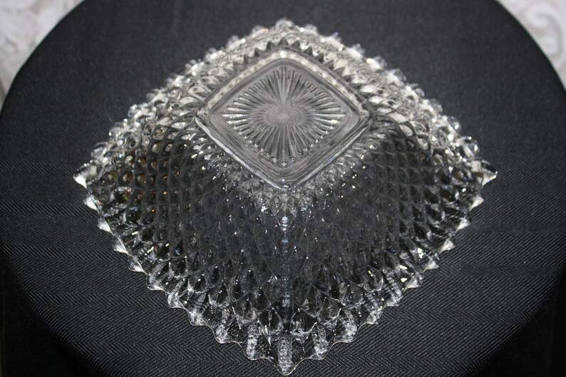 Vintage Indiana Glass Diamond Point Bowl Set - Etsy