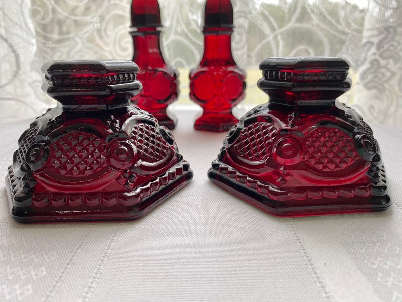VTG Avon Ruby Red Cape Cod Set Your Choice of Salt & Pepper | Etsy