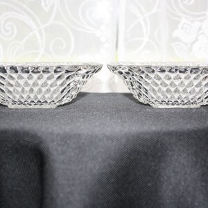 Vintage Indiana Glass Diamond Point Bowl Set - Etsy