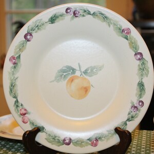 Vintage Jamberry by Pfaltzgraff Lot of Six Cups, Saucers & Bread Plates