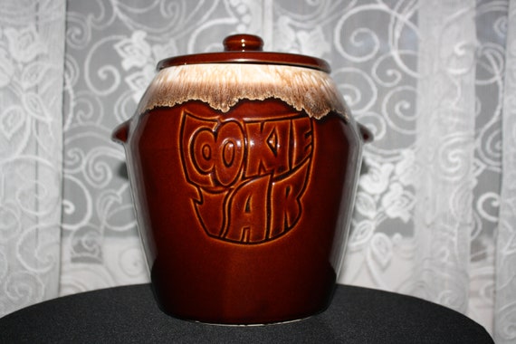 Vintage Brown Drip Glaze McCoy Cookie Jar 7024