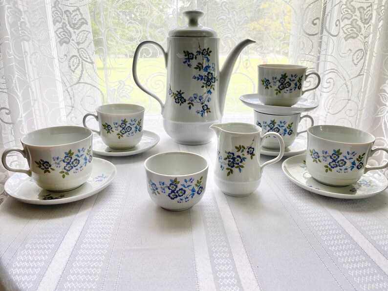 Vintage Kahla Porcelain Coffee / Tea Set Made in GDR Etsy