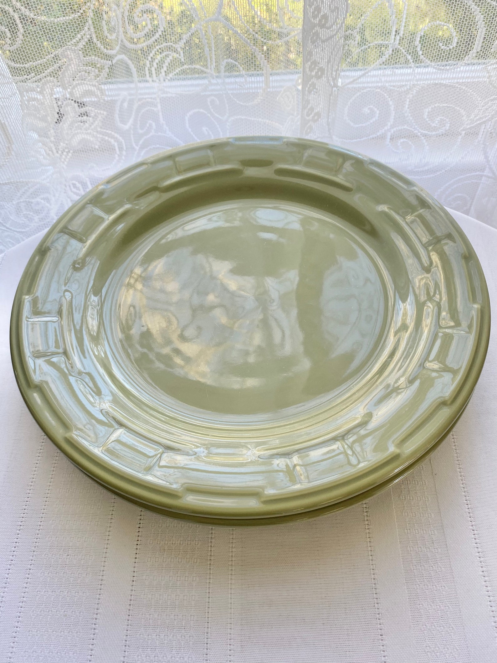 Retired Longaberger Pottery 10 Woven Traditions Dinner Plate Etsy