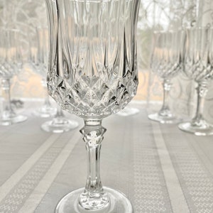 VTG Cristal d Arques France Longchamp 24% Lead Crystal 5.75 Ounce Goblet Set of Four in Original Box