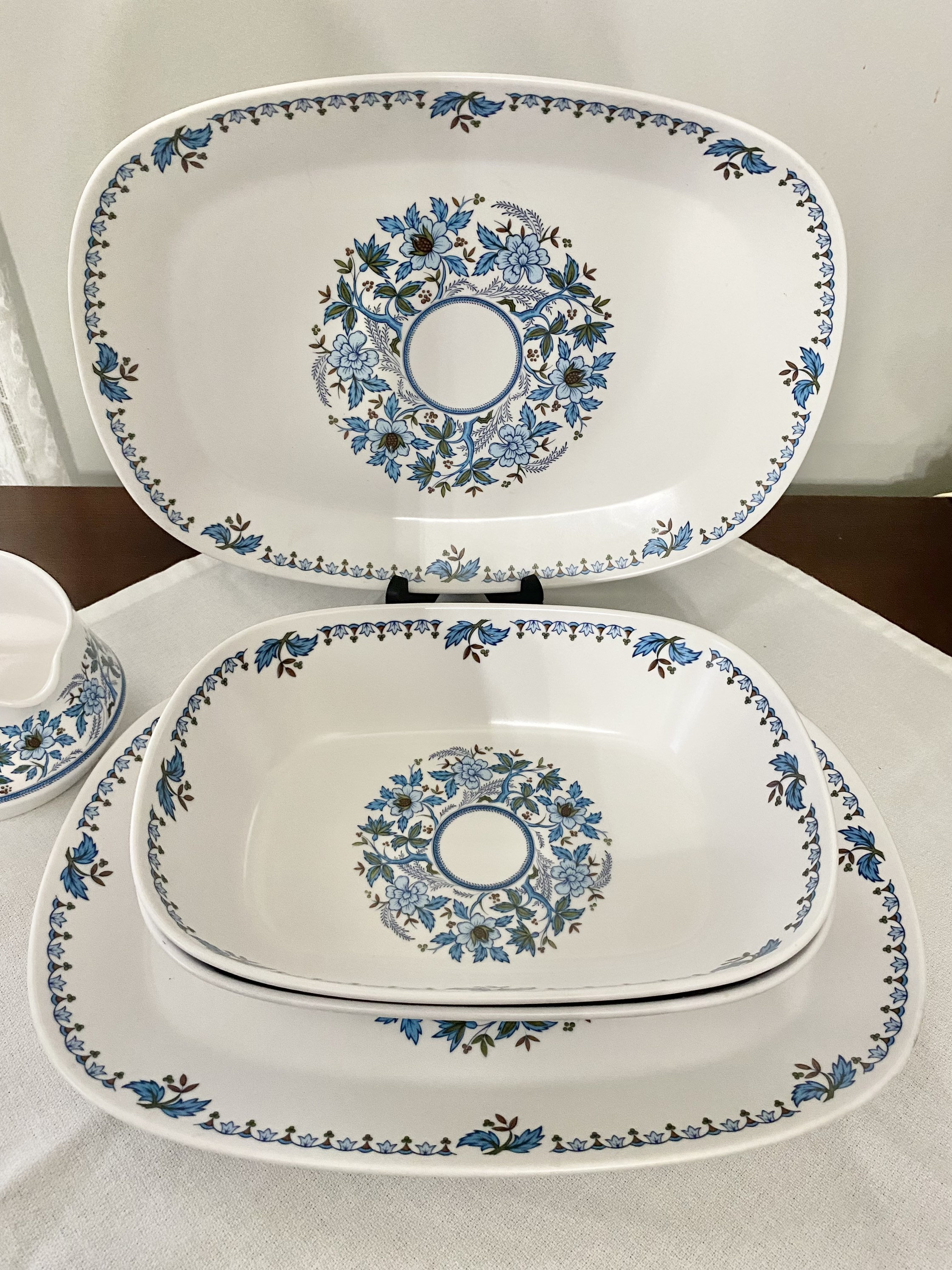 Vintage Retro Blue Moon Noritake Progression China Set Pattern