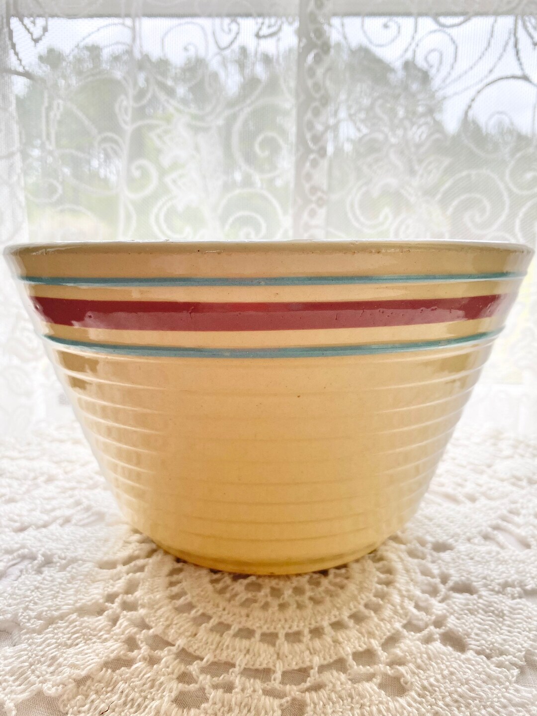 Vintage Watt Oven Ware 9 Yellow Ware Mixing Bowl Etsy