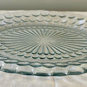 Vintage Anchor Hocking/Fire King Sapphire Blue Bubble Pattern Platter 1940’s