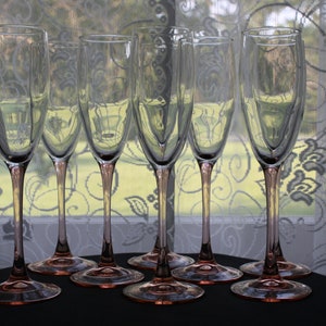 Vintage Rose Stemed Champagner Flöte Set