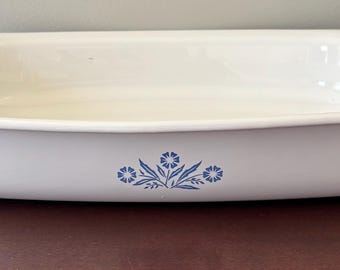 Assadeira vintage Corning Blue Cornflower P21