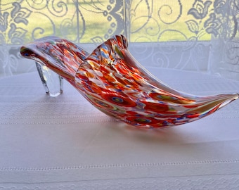 Zapato estilo Murano de cristal artístico vintage