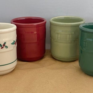 Retired Longaberger Woven Traditions Mug Choice of Color - Sage, Ivory, Paprika, Pink or Holly