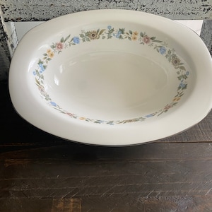 VTG Royal Doulton Pastorale Pattern 11” Oval Vegetable Bowl