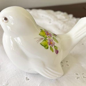 Violette Fenton vintage nella neve dipinte a mano da T. Thomas e firmate