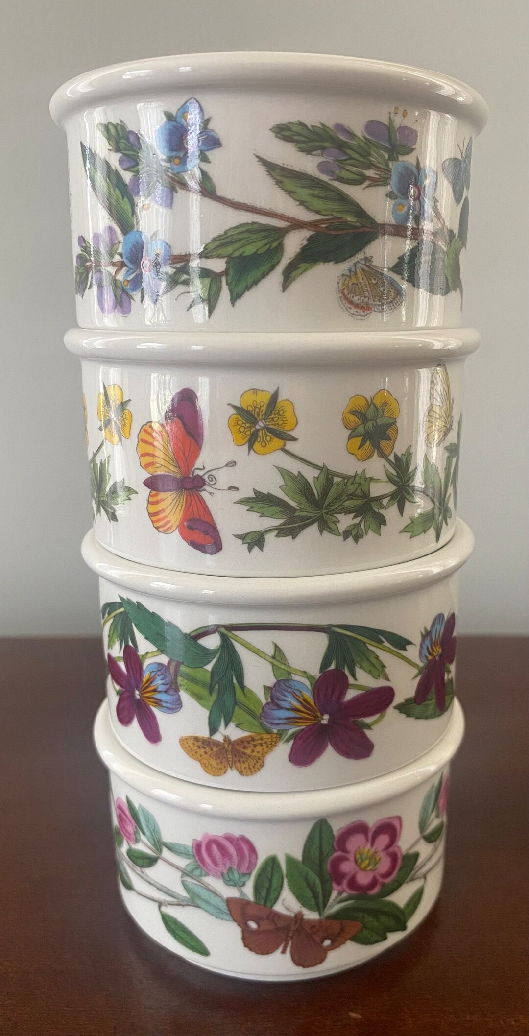 Stacking Ramekins VTG Stacking Ramekin Set of Four Botanical Garden by Portmeirion - Etsy UK