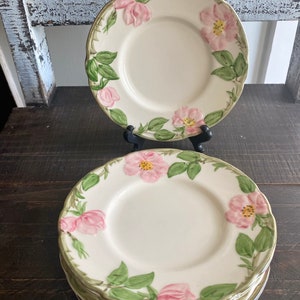 Vintage Franciscan Desert Rose Set of 6&quot; Plates Decorater&#39;s Mark
