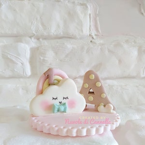 Cloud/Raimbow  Cake Topper - Cake Topper Nuvola/Arcobaleno - Bomboniera Personalizzata - Primo Compleanno - Fake Cake - Dummy Cake
